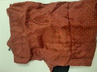 CS2071/2026 RED AND BLUE SILK AND WOOL SCARF